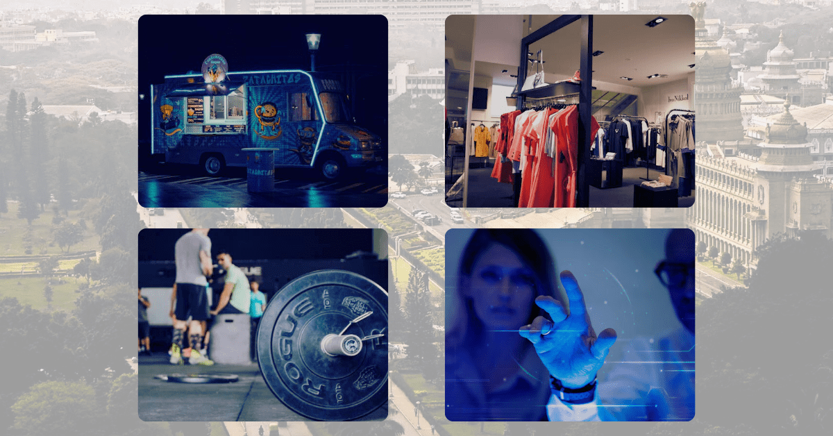 An Business infrastructure IT Park in Bangalore and Also a Background of Old Palace in Bangalore